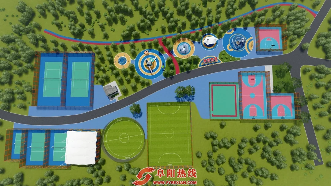 阜阳岳家湖旁,将建体育公园