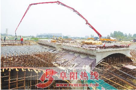 阜阳城南新区五里河桥9月可望通车