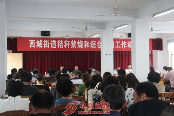 界首西城街道召开秸秆禁烧动员会