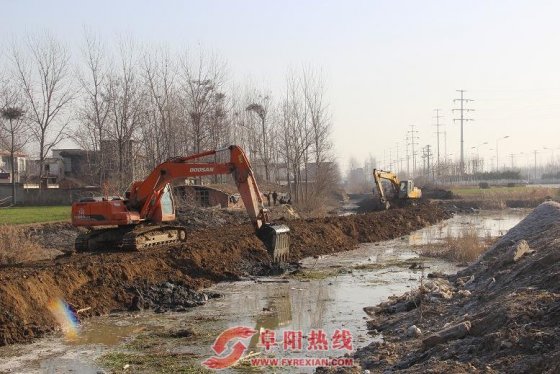 界首西城启动幸福沟综合治理扩挖、清淤工程