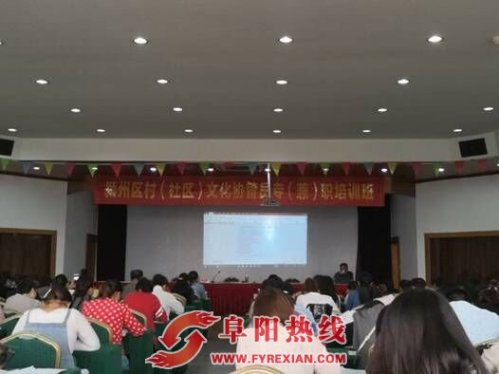 颍州区举办2019年村级文化协管员培训班