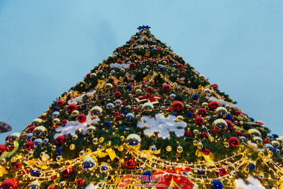 巨型星座圣诞树璀璨亮灯 合肥岁末狂欢梦幻启幕