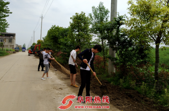 颍州区三合镇社区矫正人员助力环境卫生整治