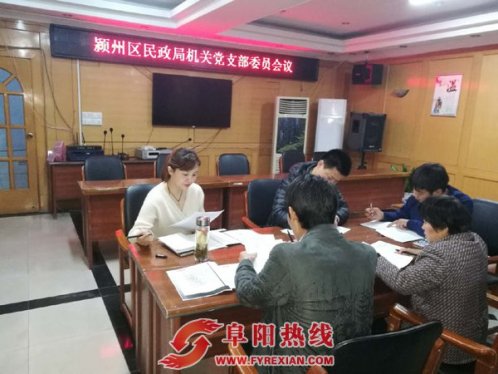 颍州区民政局机关党支部学习宣传贯彻党的十九大精神