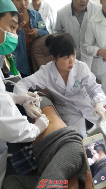 阜阳市二院援藏医生指导当地医院开展经皮肝穿刺活检术