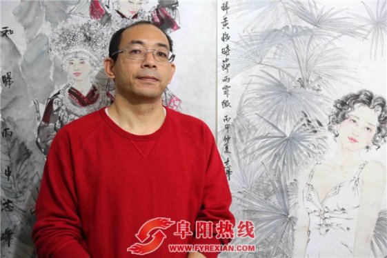 画家姜志峰做客太和文化艺术交流中心